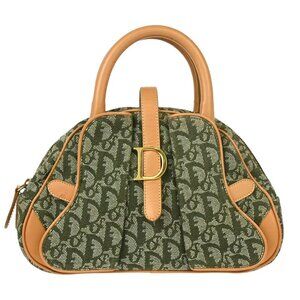 Christian Dior Green Double Saddle Trotter Handbag PZ0701 124712